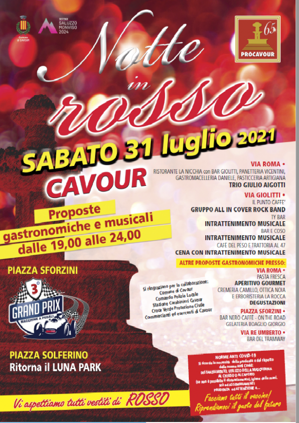 Si riparte  con la NOTTE IN ROSSO 