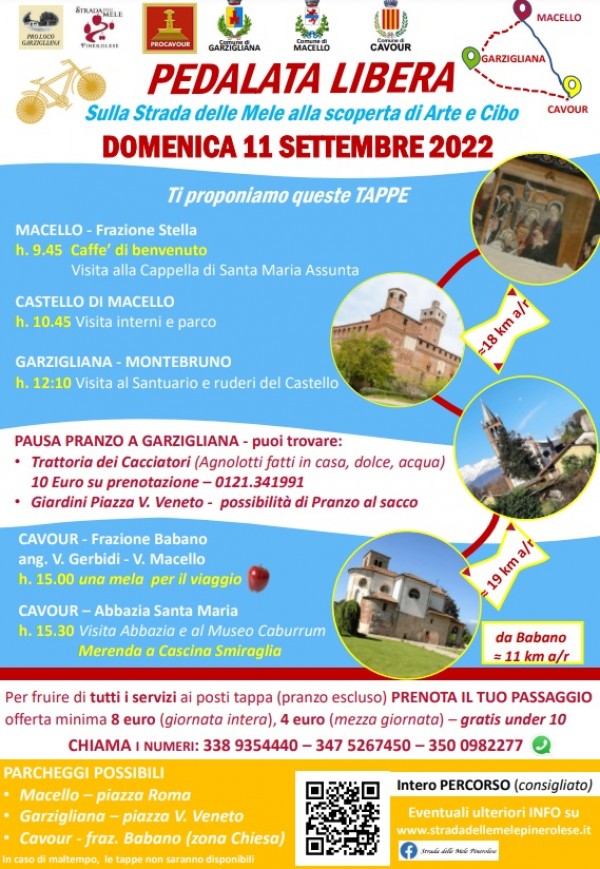 Pedalata libera sulla Strada delle Mele Pinerolese