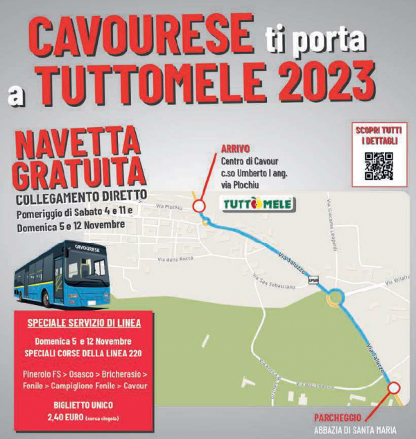 A  Tuttomele con la navetta Cavourese