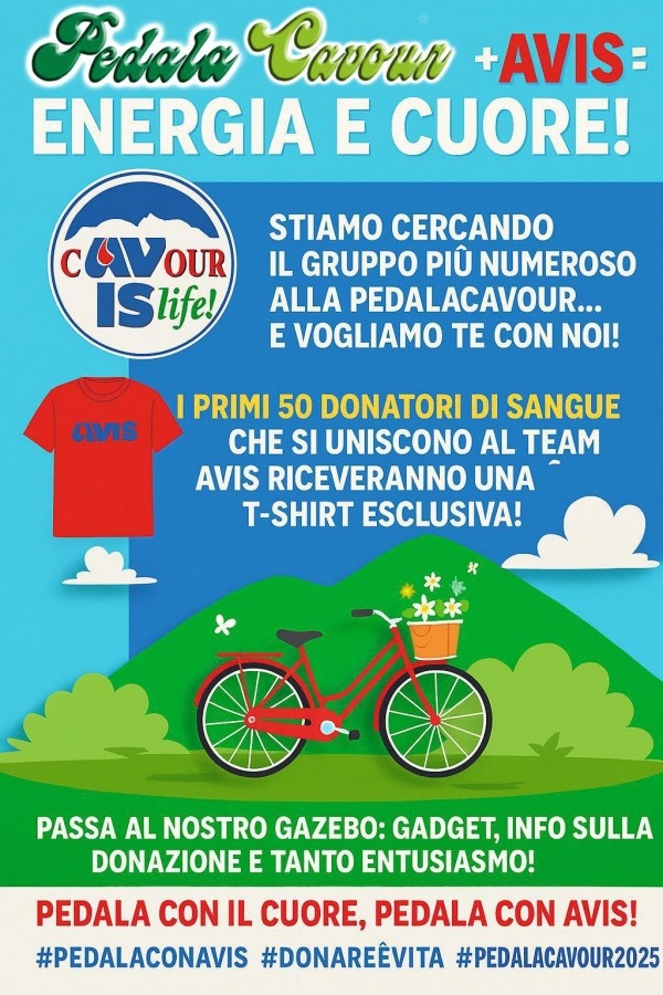 AVIS alla PEDALACAVOUR 2025: pedala con il cuore!
