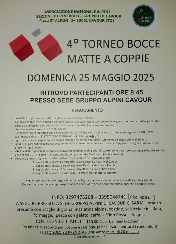 4° Torneo a bocca matte a coppie